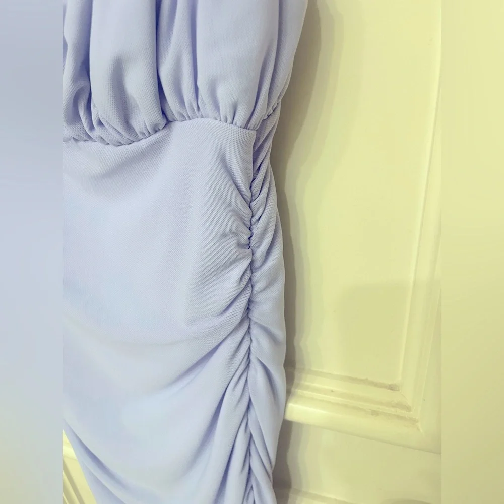 🎉HP🎉Princess Polly Penney Lilac Shirred Mini Dress US 4 - Picture 3 of 6